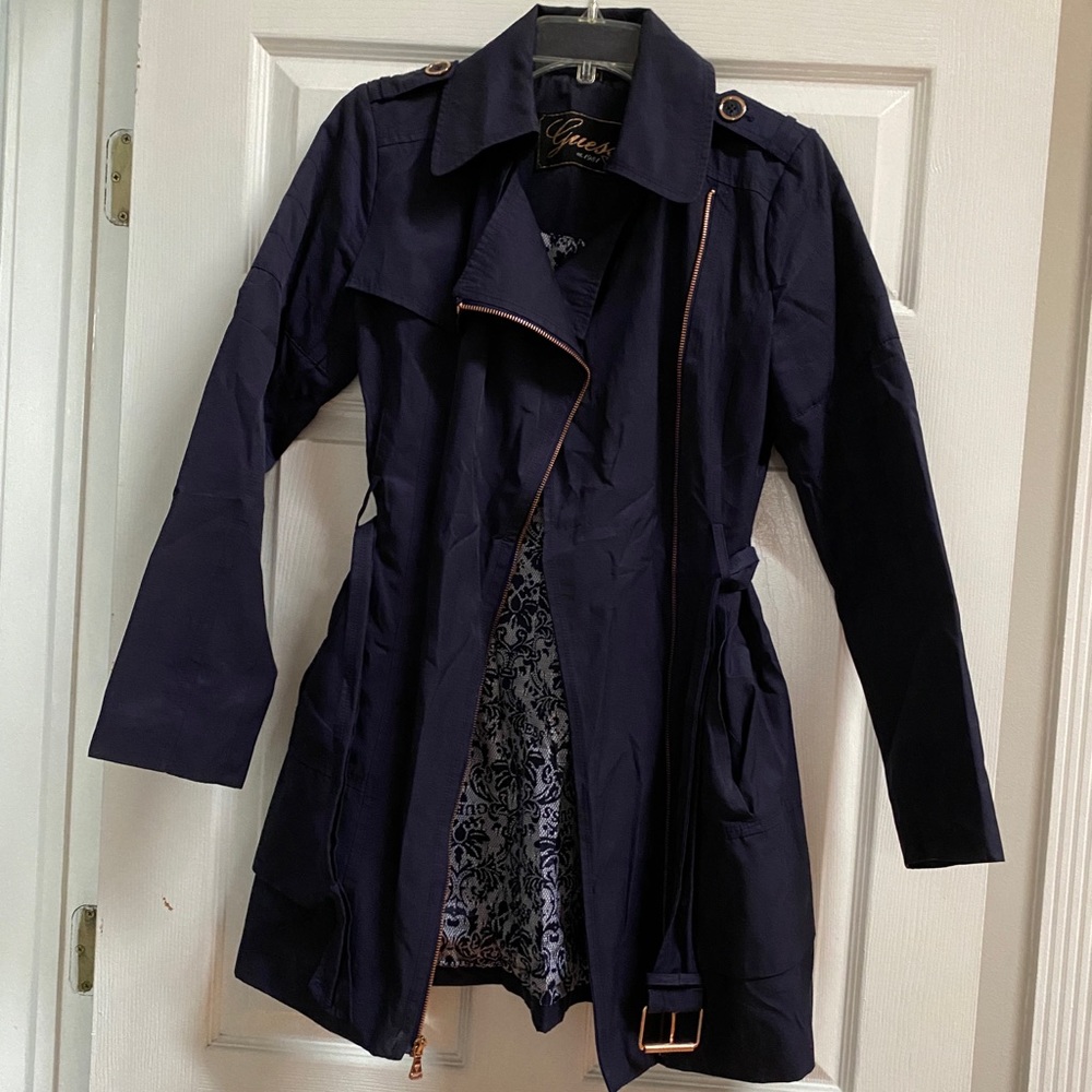 Guess Women’s Violet Zip Up Trench Coat size small